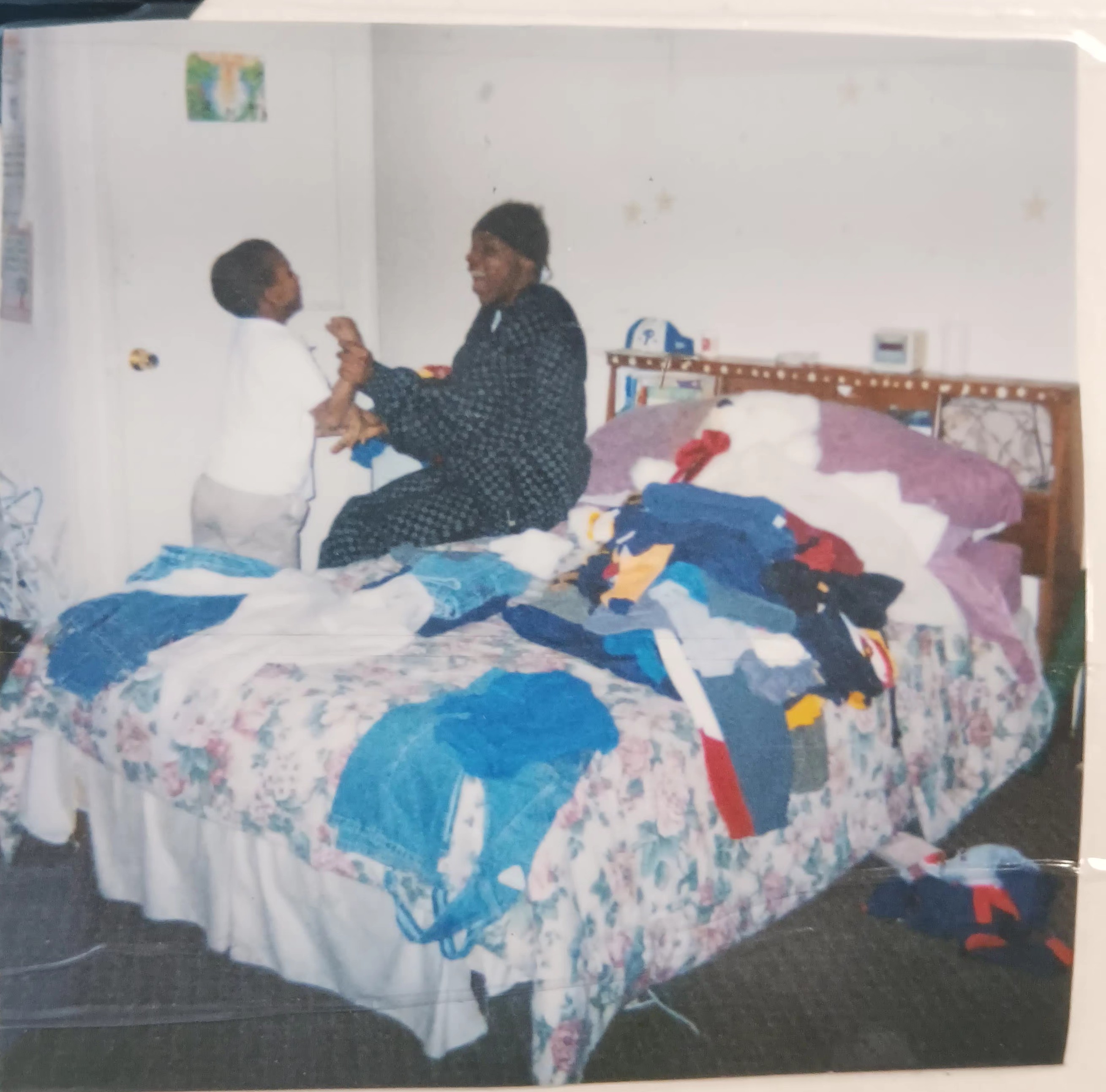 Shawn and Mont wrestling